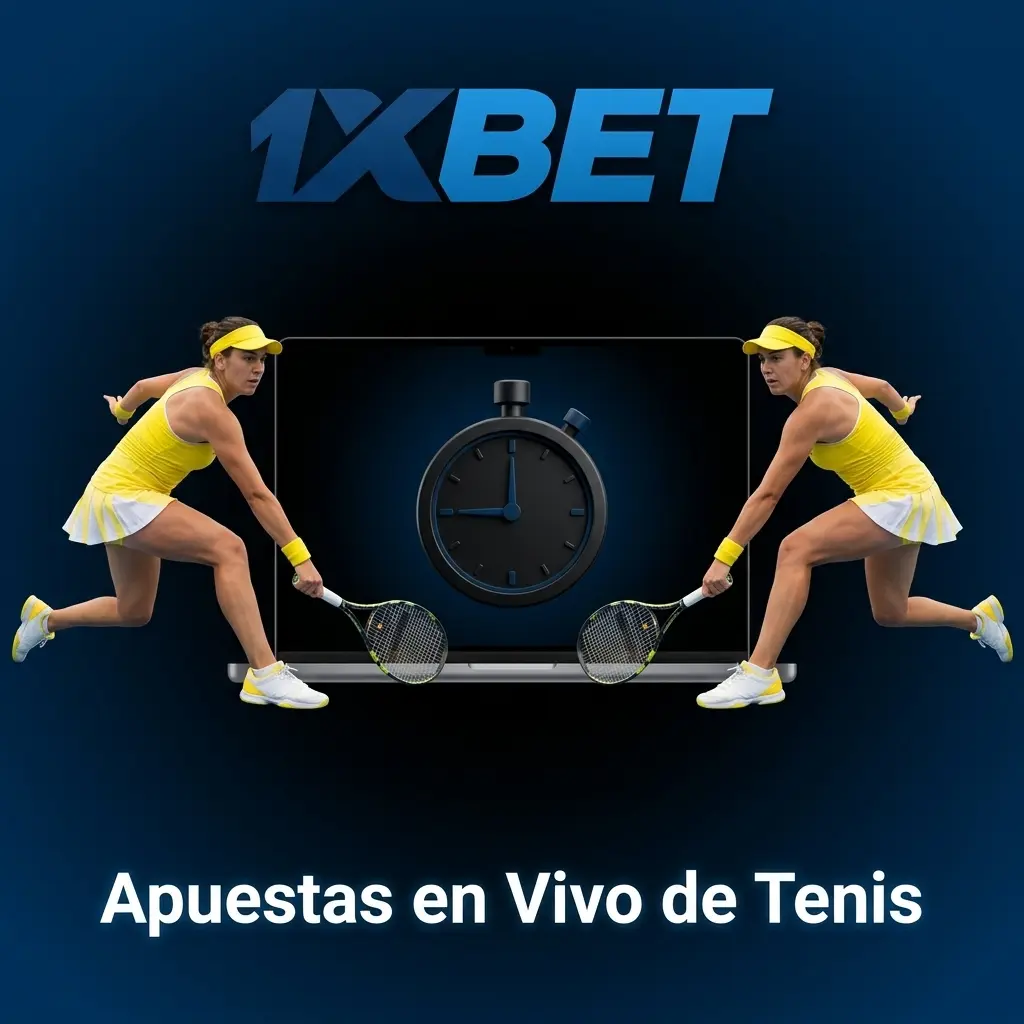 Apuestas en vivo de tenis en 1xbet con odds actualizadas punto a punto en ATP, WTA y Grand Slams